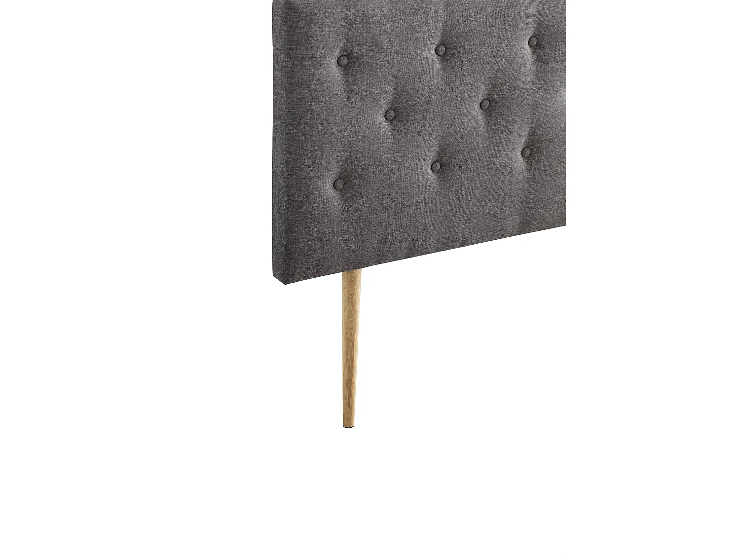 Tête De Lit 140x100 Cm, Capitonnée Tissu Gris, Epaisseur 8 Cm