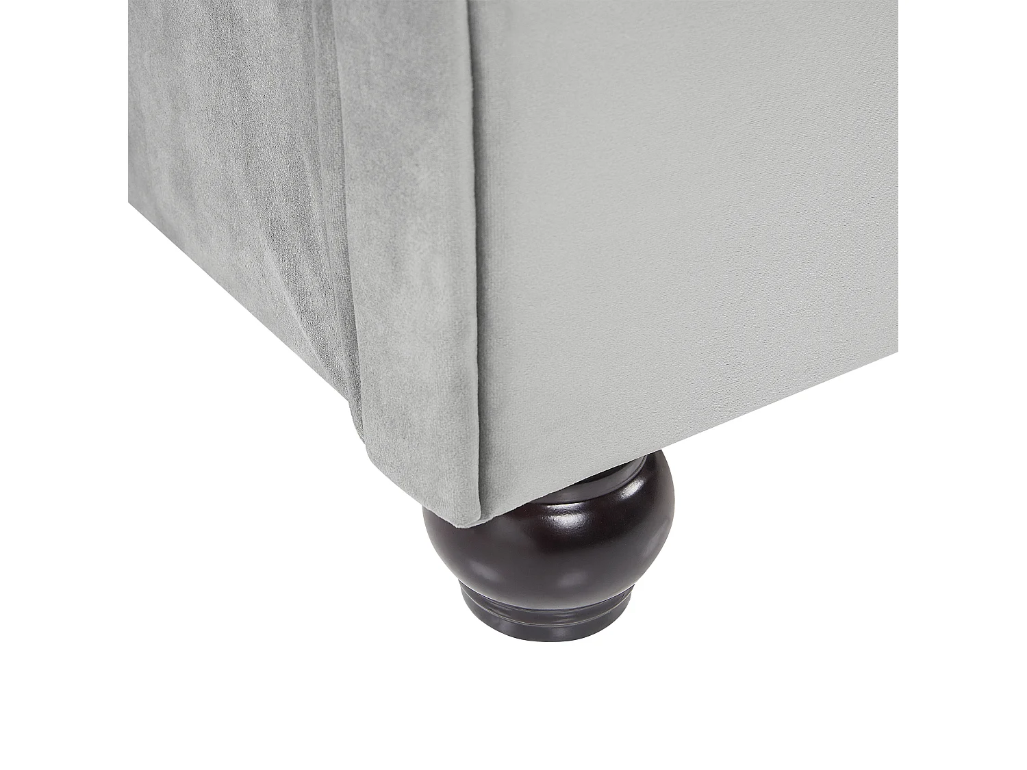 Lit avec sommier Velours AVALLON 160 x 200 cm Gris