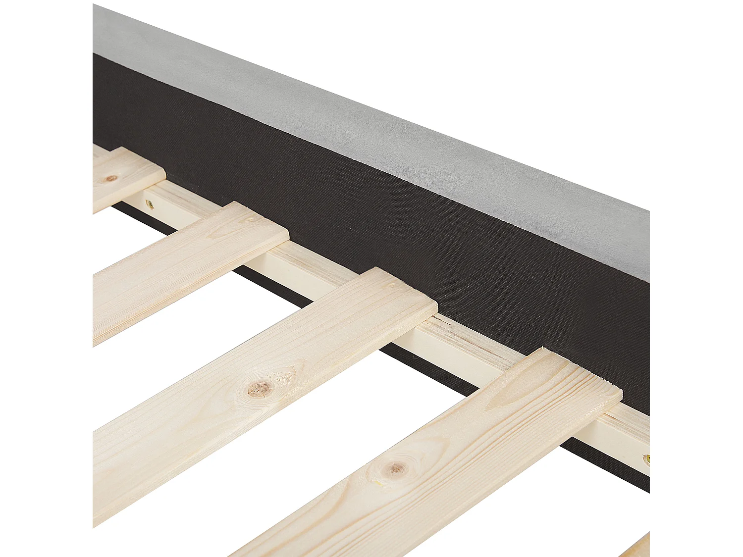 Bed Fluweel AVALLON 160 x 200 cm Grijs