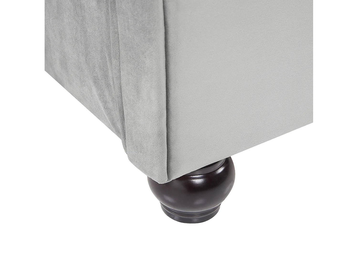 Lit avec sommier Velours AVALLON 160 x 200 cm Gris