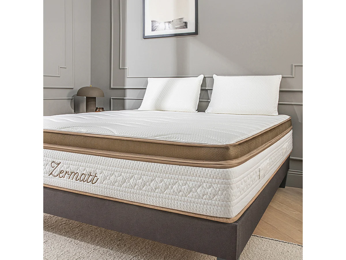 BELLECOUR LITERIE | Matelas ZERMATT Jumelle 2x100x190 cm | Mousse avec mémoire de forme