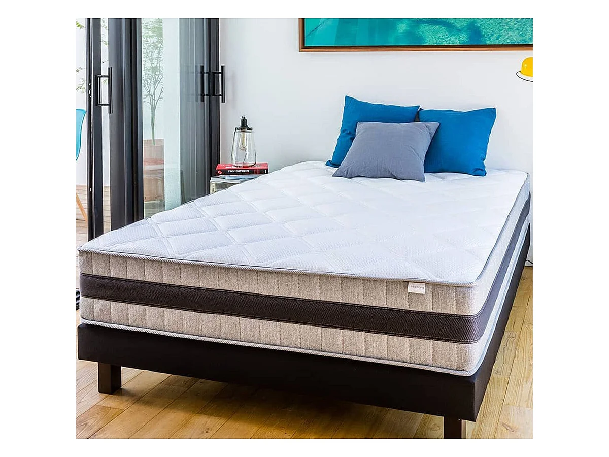 Matelas mémoire de forme 160x200 Memo Luxe Hbedding - Mousse ergonomique haute densité et Visco-élastique