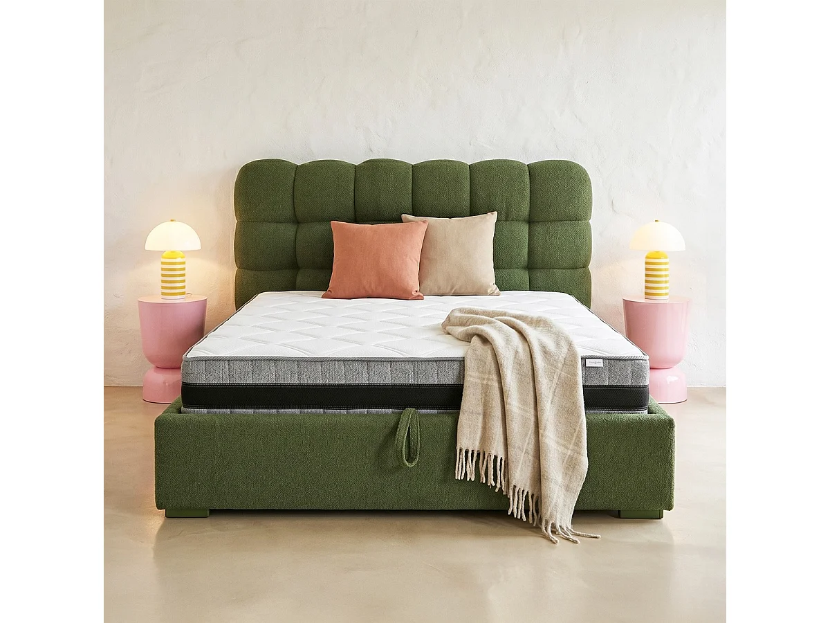 Matelas mémoire de forme 160x200 Memo Luxe Hbedding - Mousse ergonomique haute densité et Visco-élastique