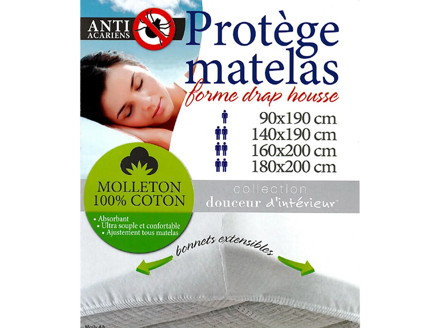 Protège-matelas en forme de drap housse