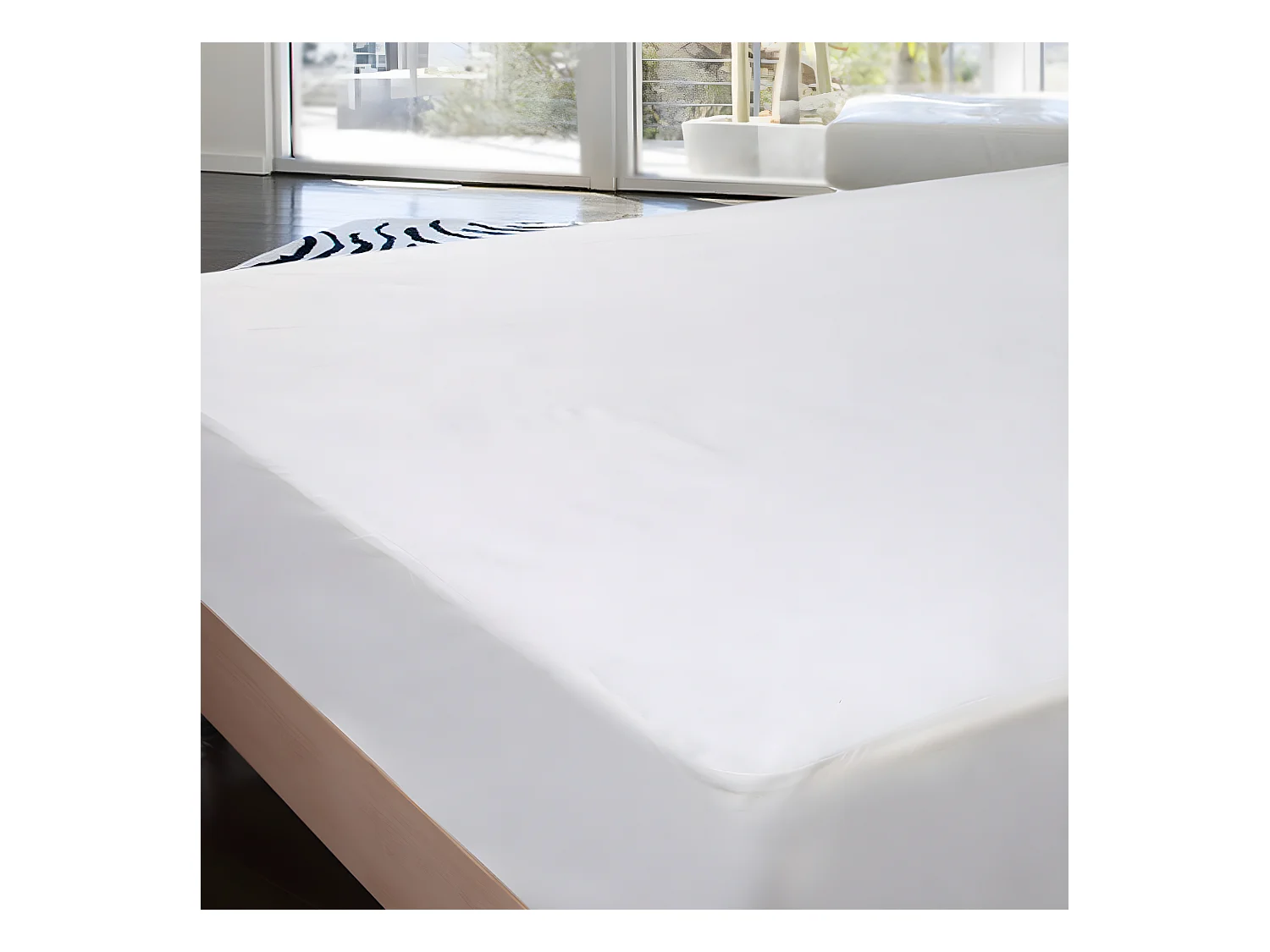 Protector de colchón en forma de sábana bajera 90 x 190 cm