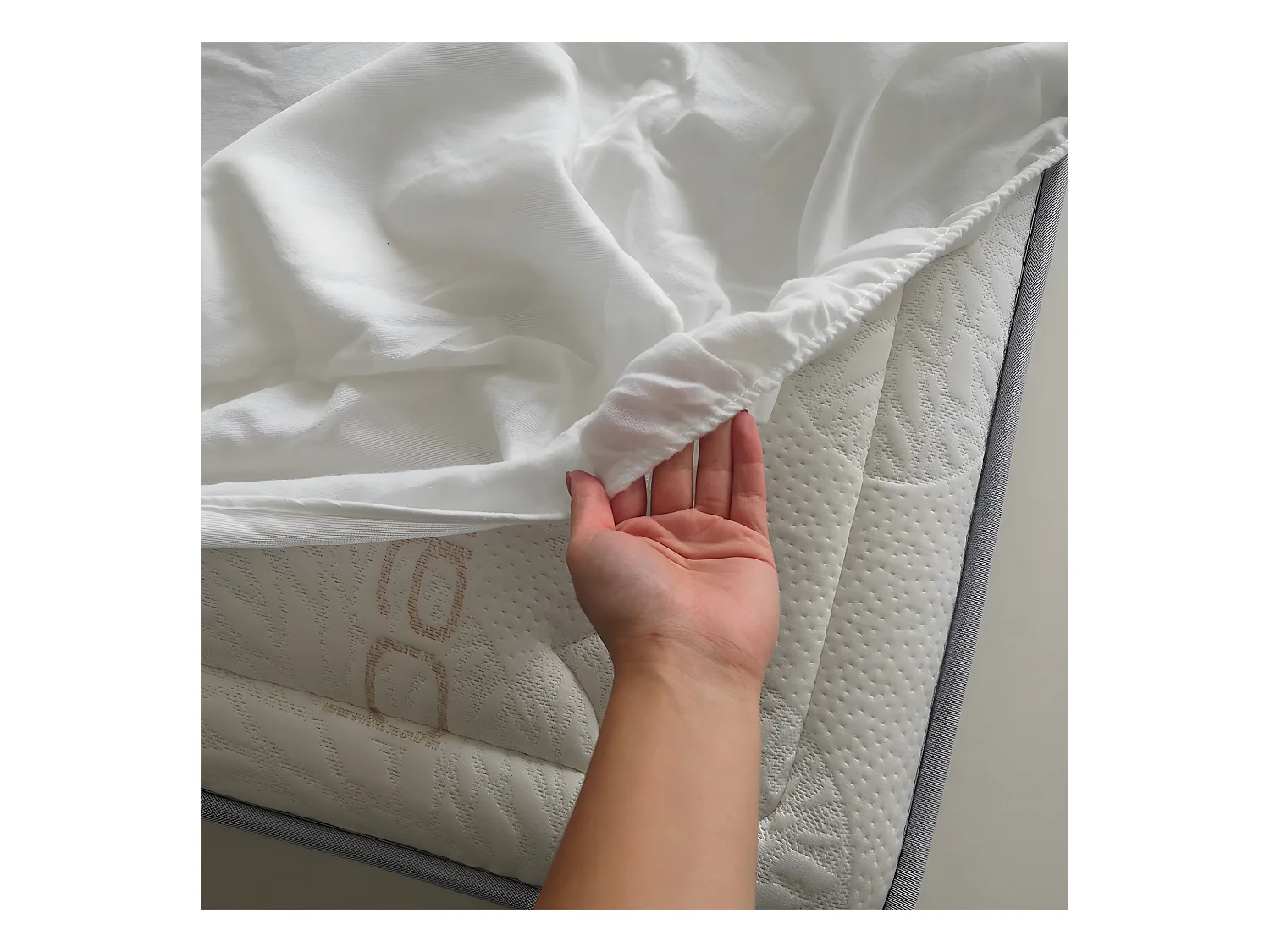 Protector de colchón en forma de sábana bajera 90 x 190 cm