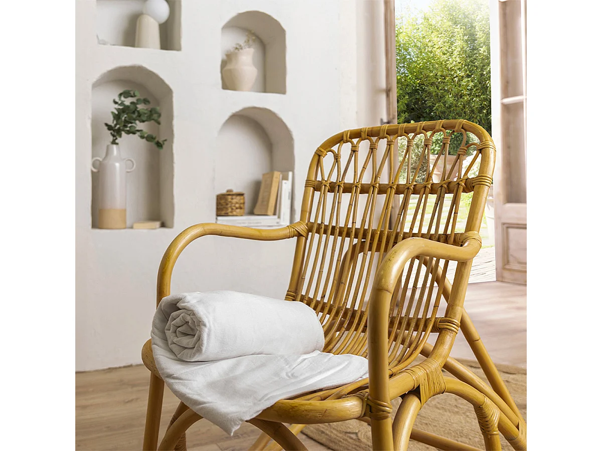 OLYMPE LITERIE | Protège matelas absorbant SONGE 140x190 cm | Coton gratté