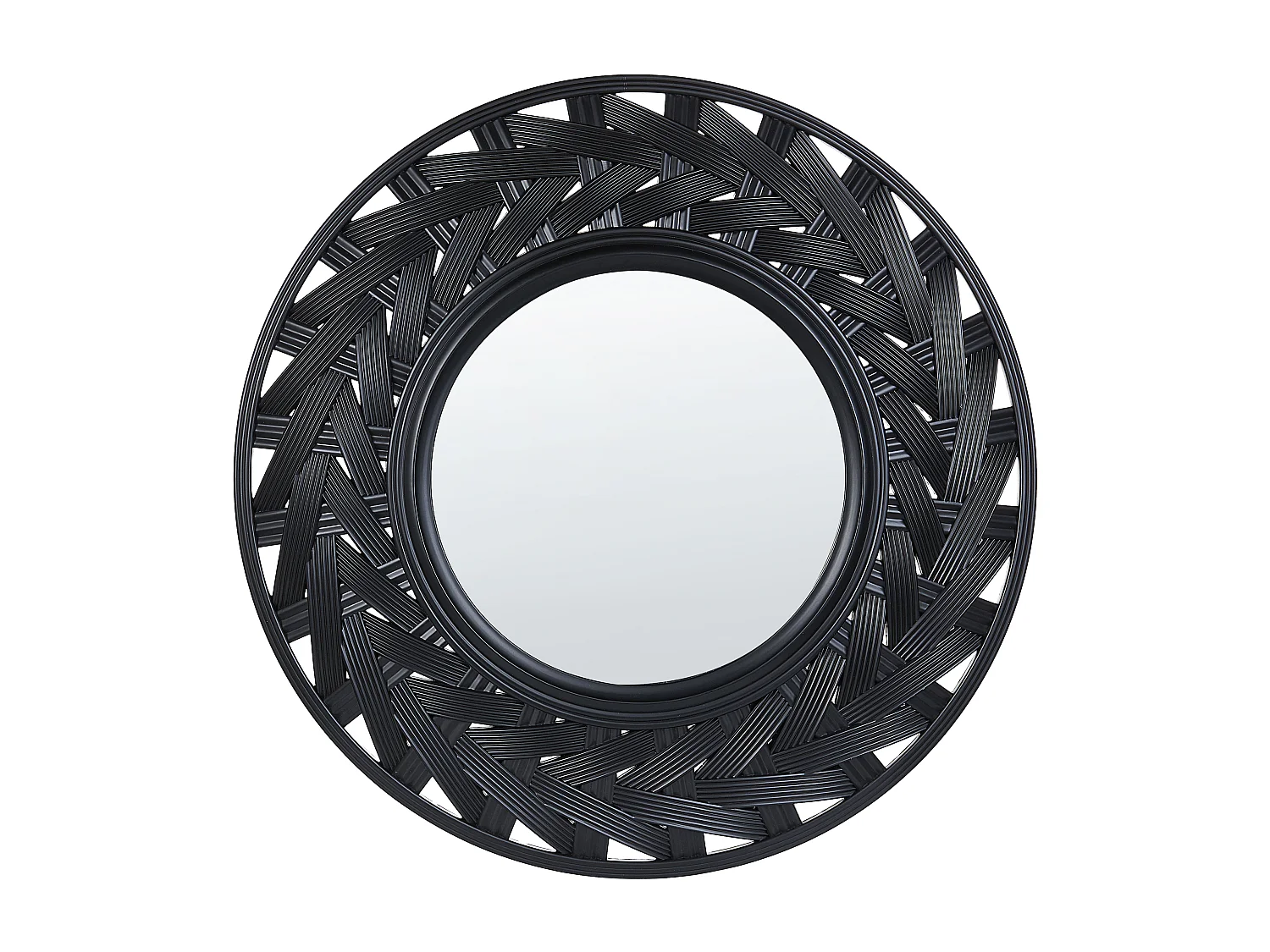 Wandspiegel TIERGA 60 cm 60 cm Zwart