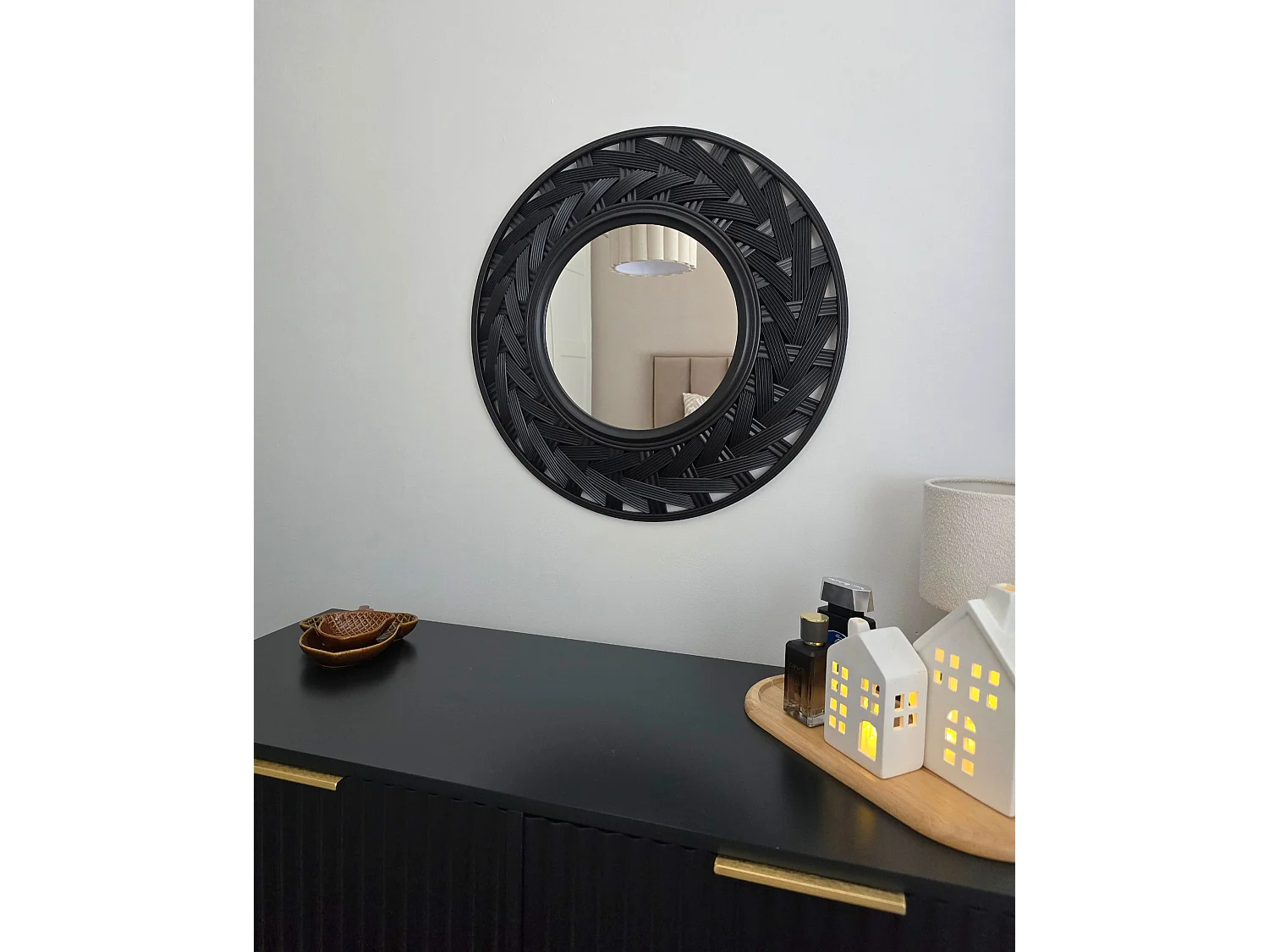 Wall Mirror TIERGA 60 cm 60 cm Black