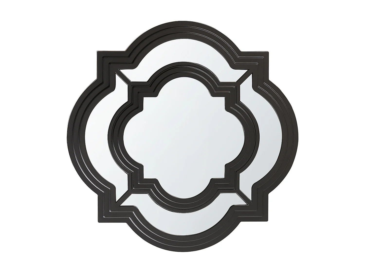 Wandspiegel COBETA 51 cm 51 cm Zwart