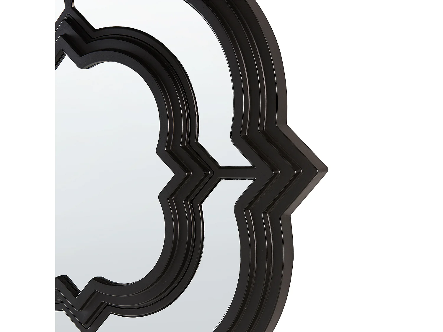 Wandspiegel COBETA 51 cm 51 cm Zwart