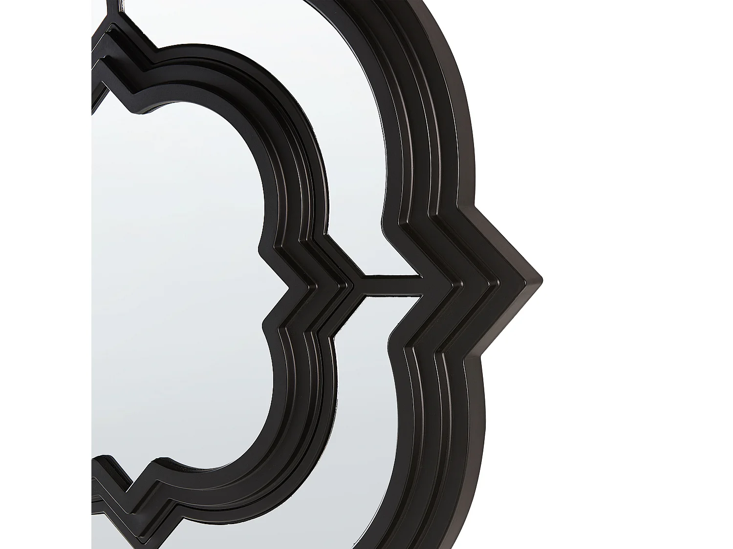 Wandspiegel COBETA 51 cm 51 cm Zwart