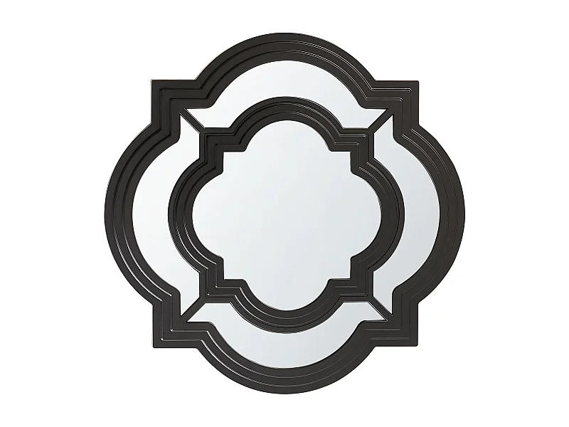 Wandspiegel schwarz ø 51 cm außergewöhnlicher Rahmen Cobeta