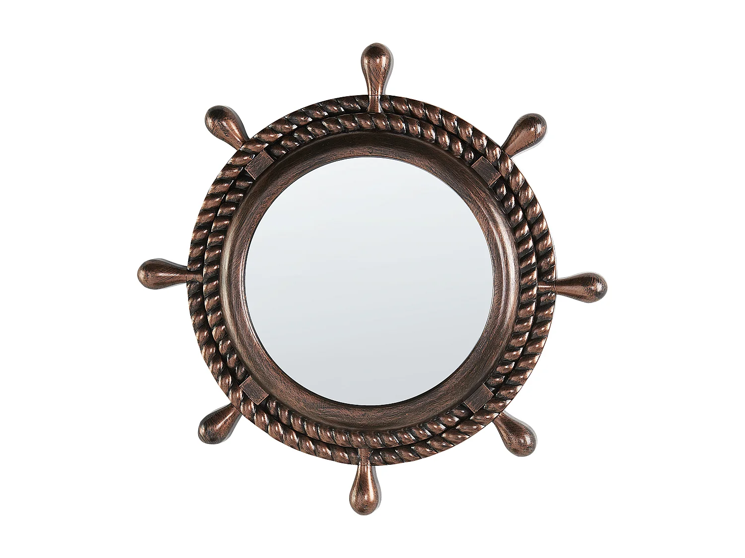 Lustro ścienne GORMAZ 46 cm 46 cm Brązowy