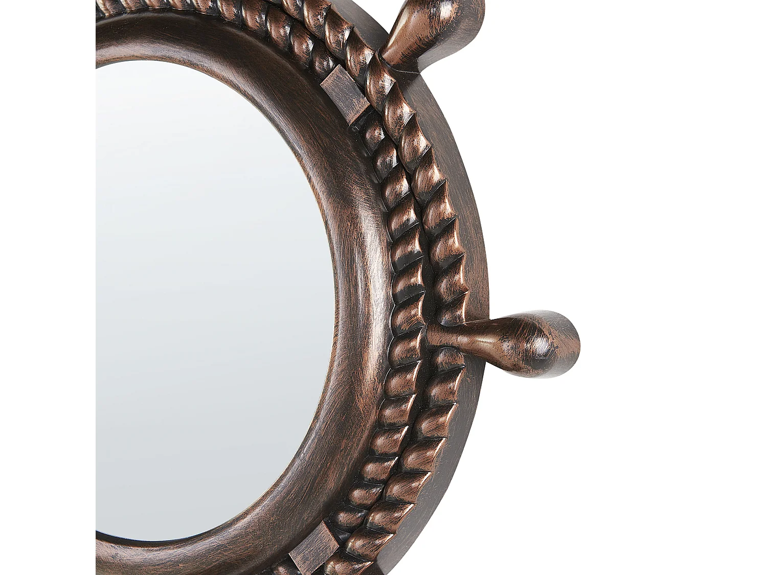 Lustro ścienne GORMAZ 46 cm 46 cm Brązowy