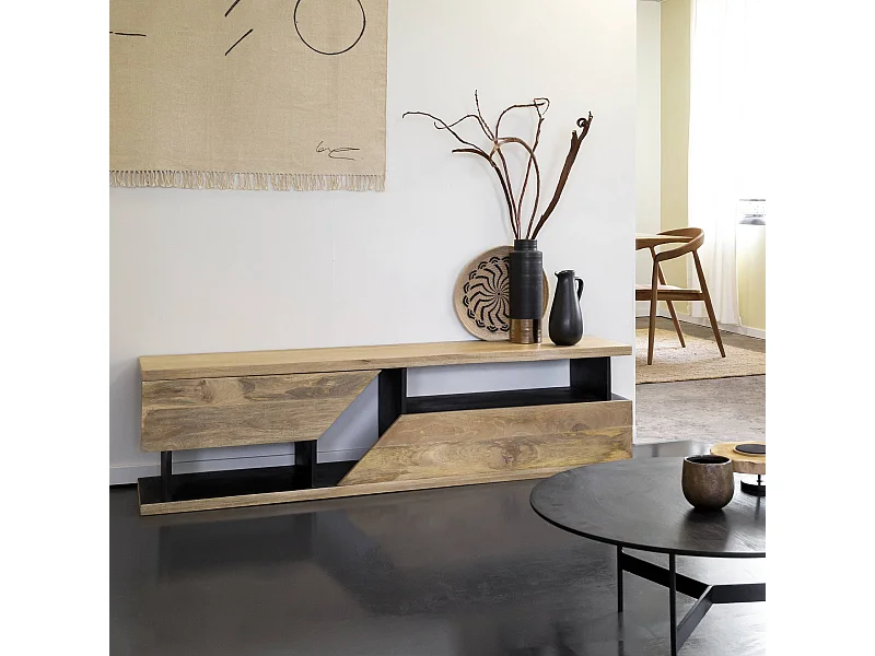 Meuble TV en bois de manguier Joachim