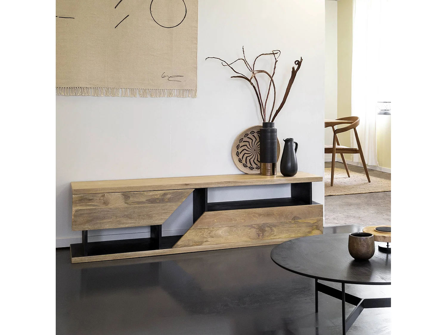 Meuble TV en bois de manguier Joachim