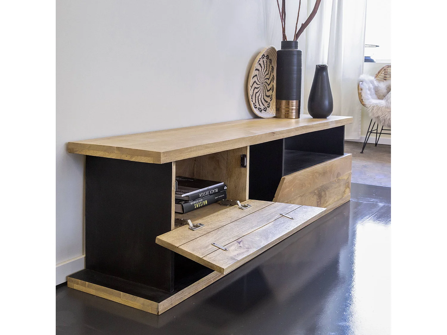 Meuble TV en bois de manguier Joachim