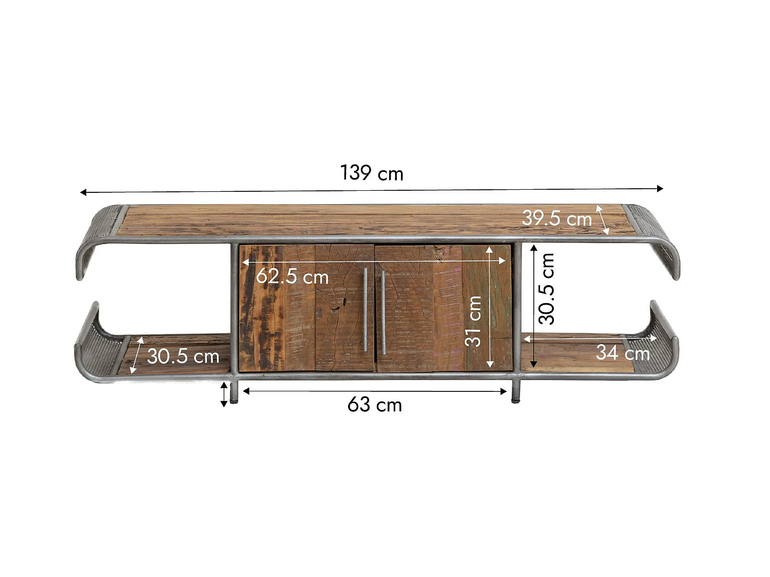 Meuble TV en vieux bois Max