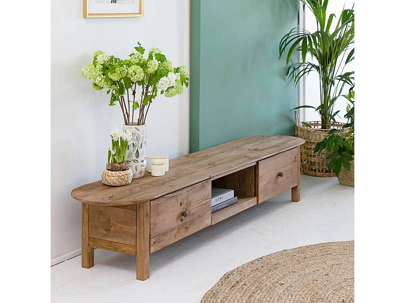 Meuble tv en bois recyclé 185 cm Blaise