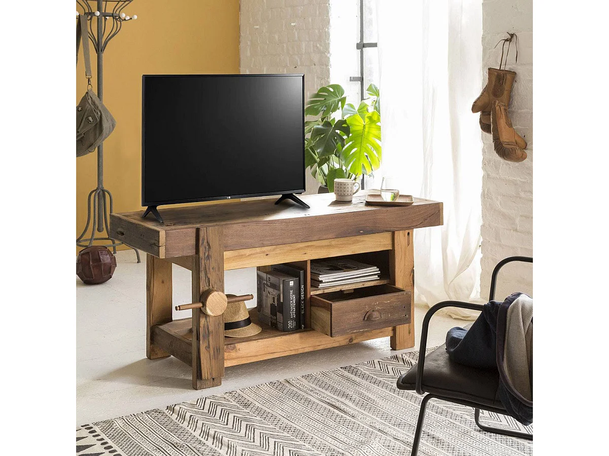 Meuble TV en bois recyclé Hector