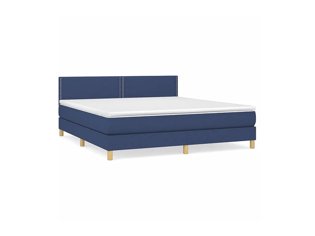 Boxspringbed met matras Blauw 160x200 cm Stof