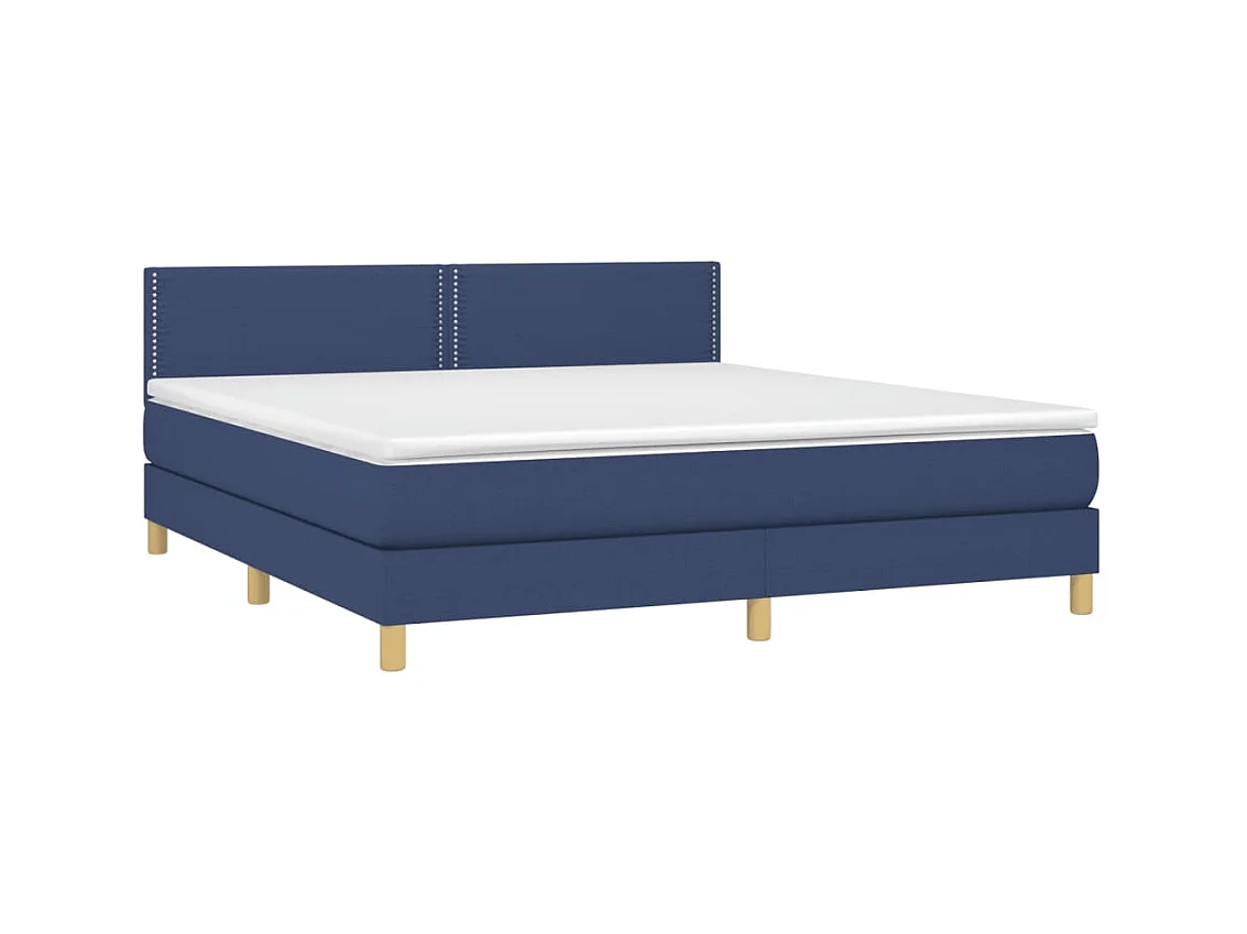 Boxspringbed met matras Blauw 160x200 cm Stof