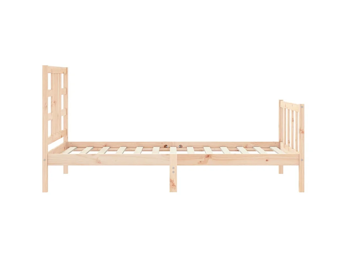 Cadre de lit avec tête de lit 90x200 cm bois massif