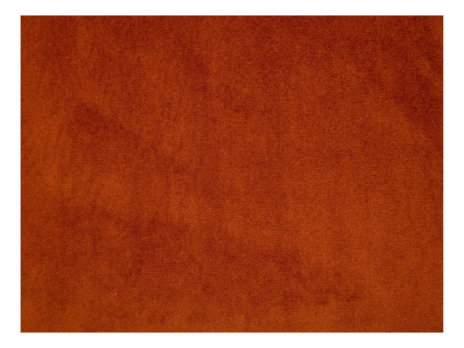 Silla con apoyabrazos de terciopelo y metal con efecto de madera - Terracota - ELEANA