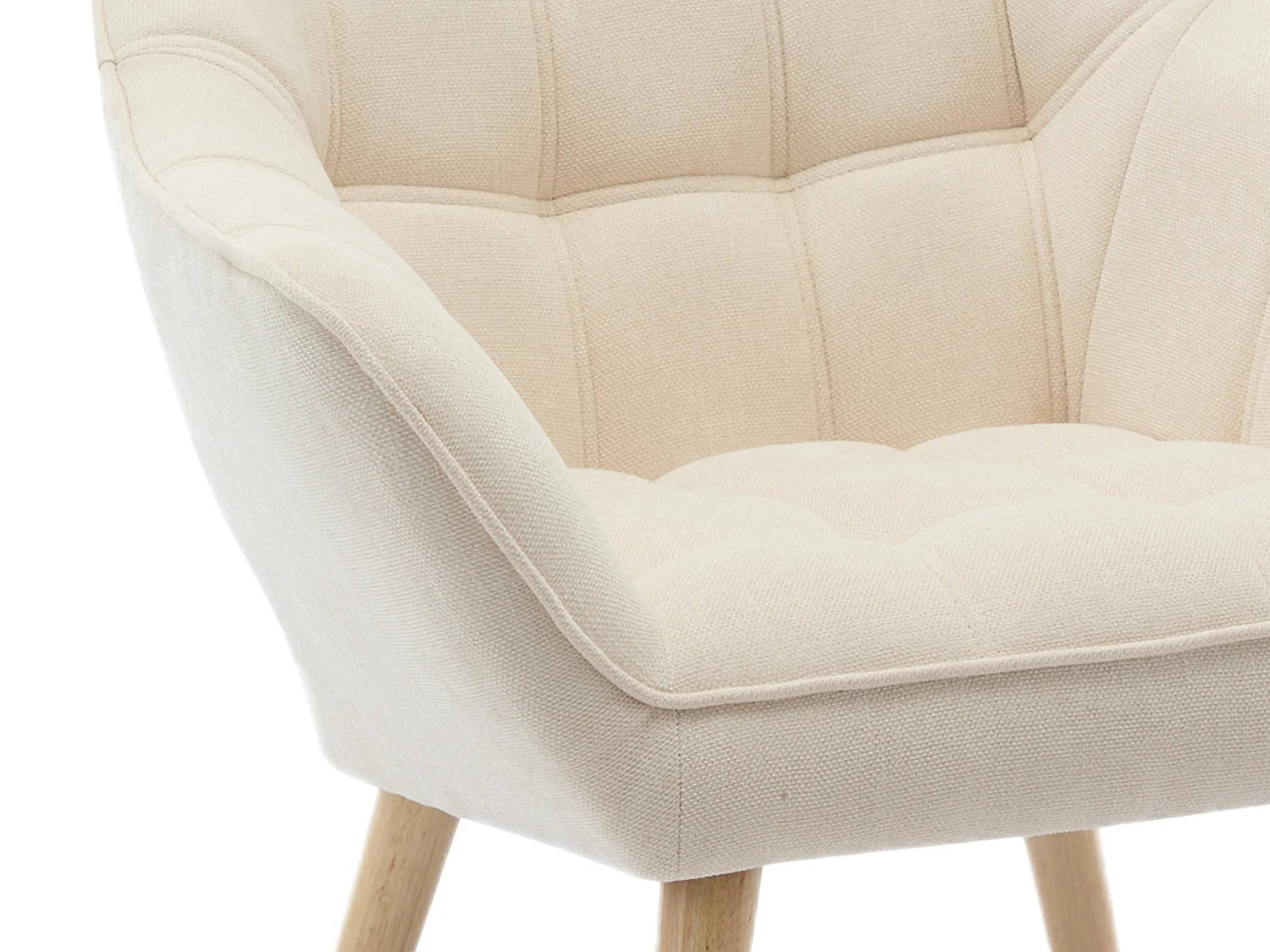 Fauteuil en tissu beige CASERTA