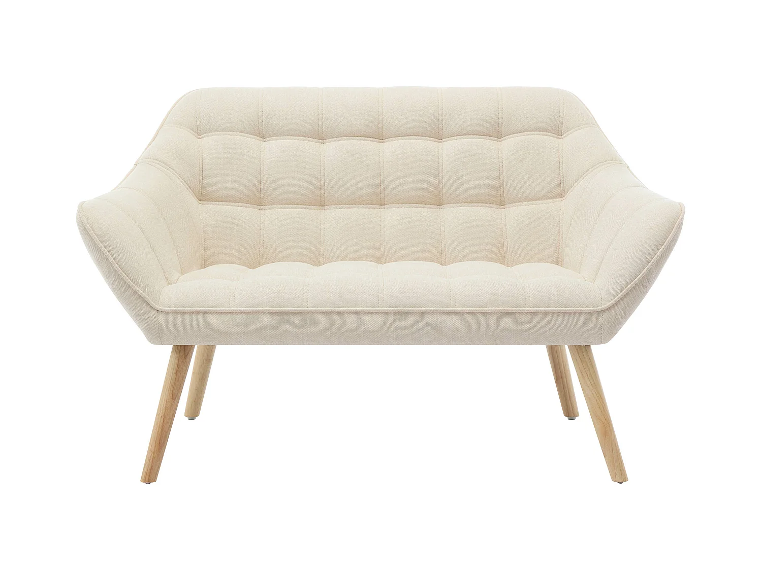 Sofá de 2 plazas de tela beige CASERTA