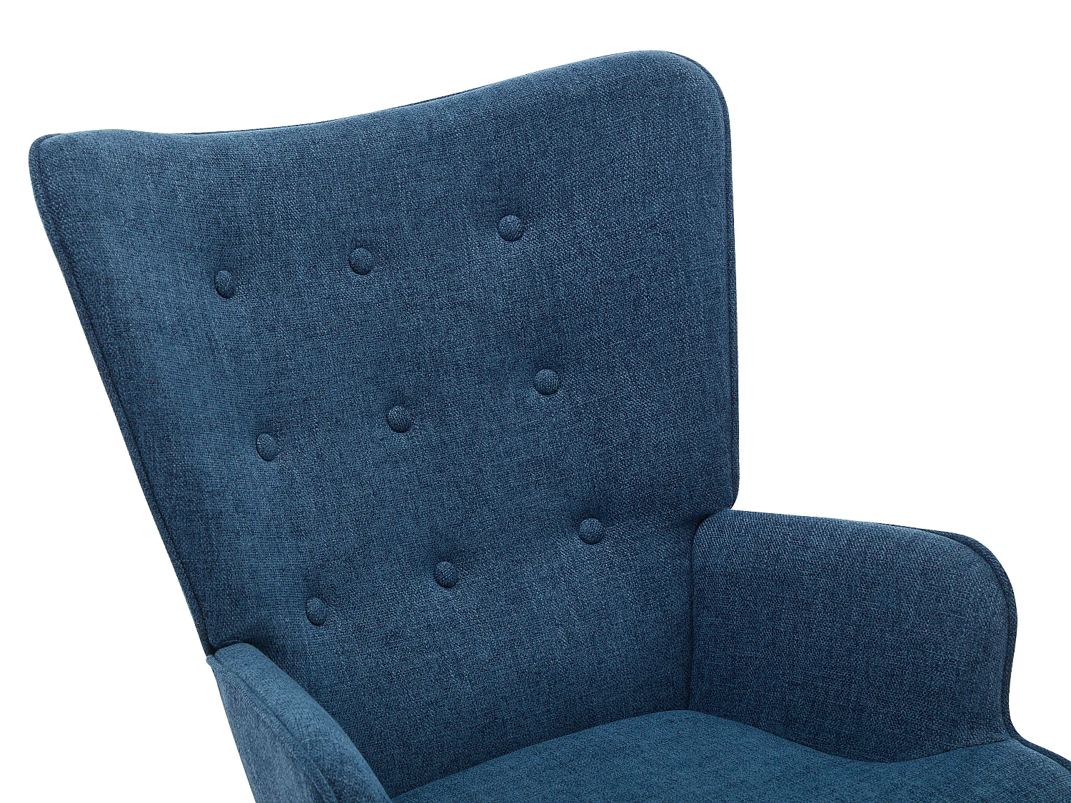 Poltrona a dondolo in Tessuto chiné Blu - ELMINA II