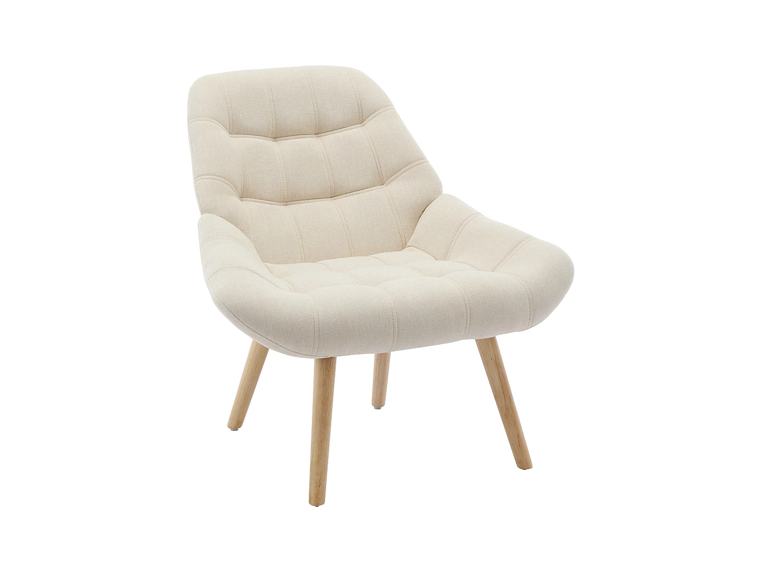 Sillón de tela beige LUOSTO