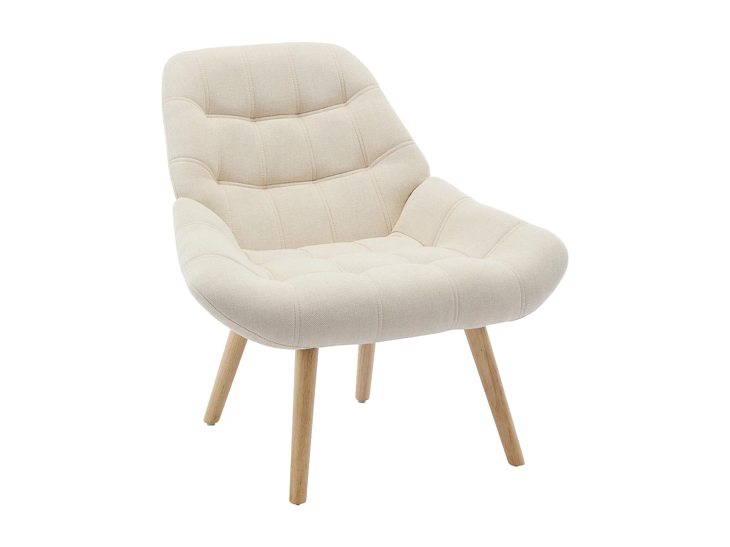 Fauteuil in beige stof LUOSTO
