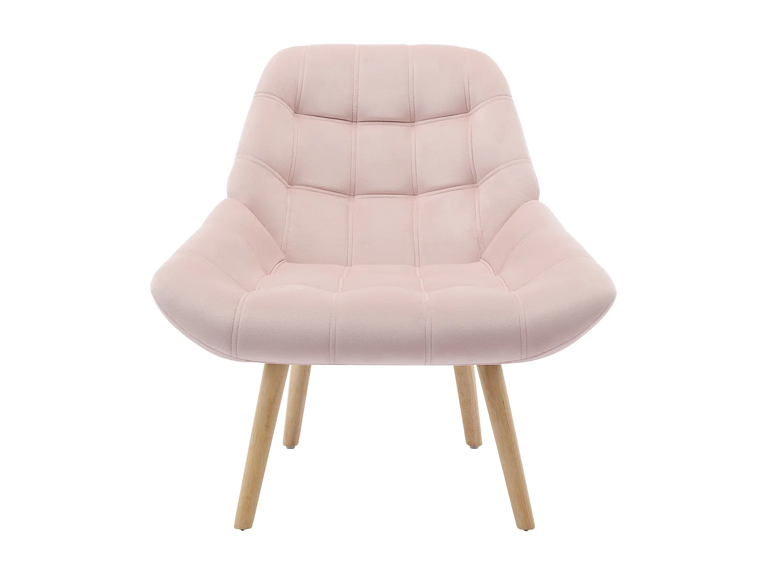 Fauteuil en velours rose LUOSTO