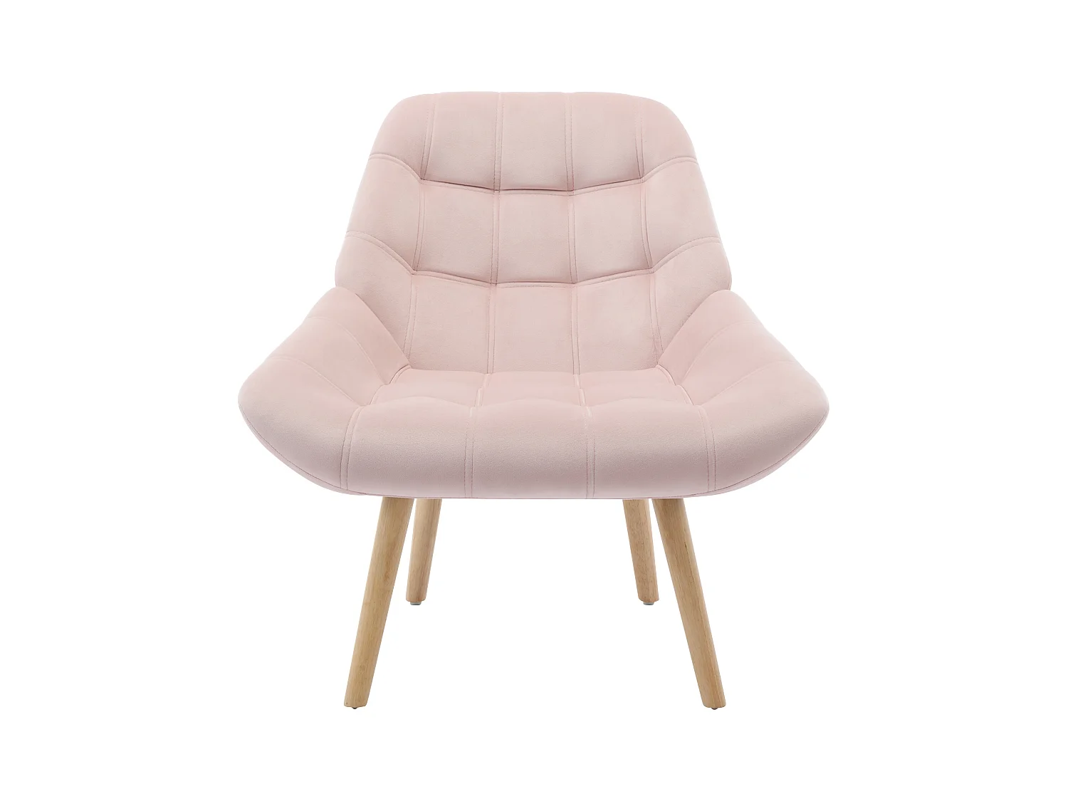 Fauteuil en velours rose LUOSTO