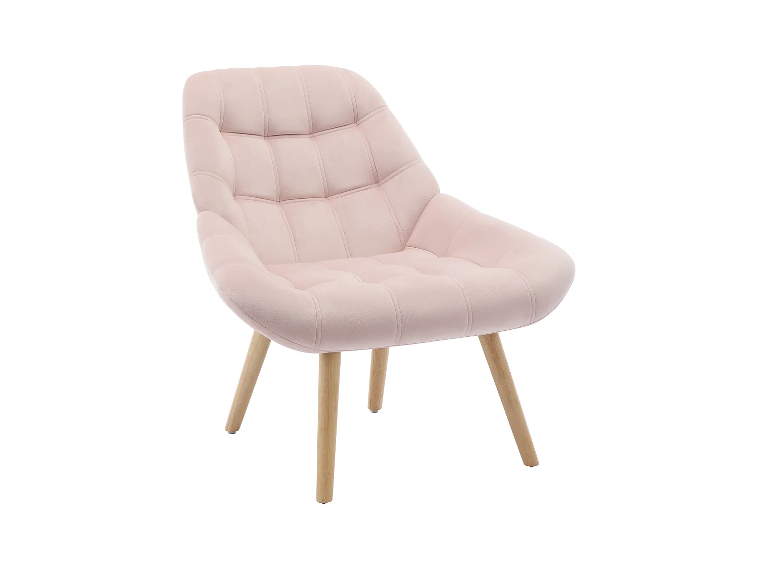 Fauteuil en velours rose LUOSTO