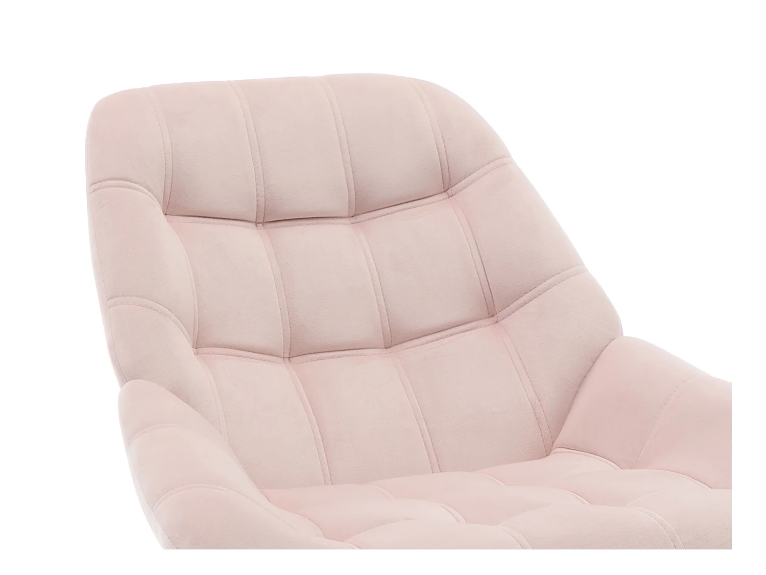 Fauteuil en velours rose LUOSTO