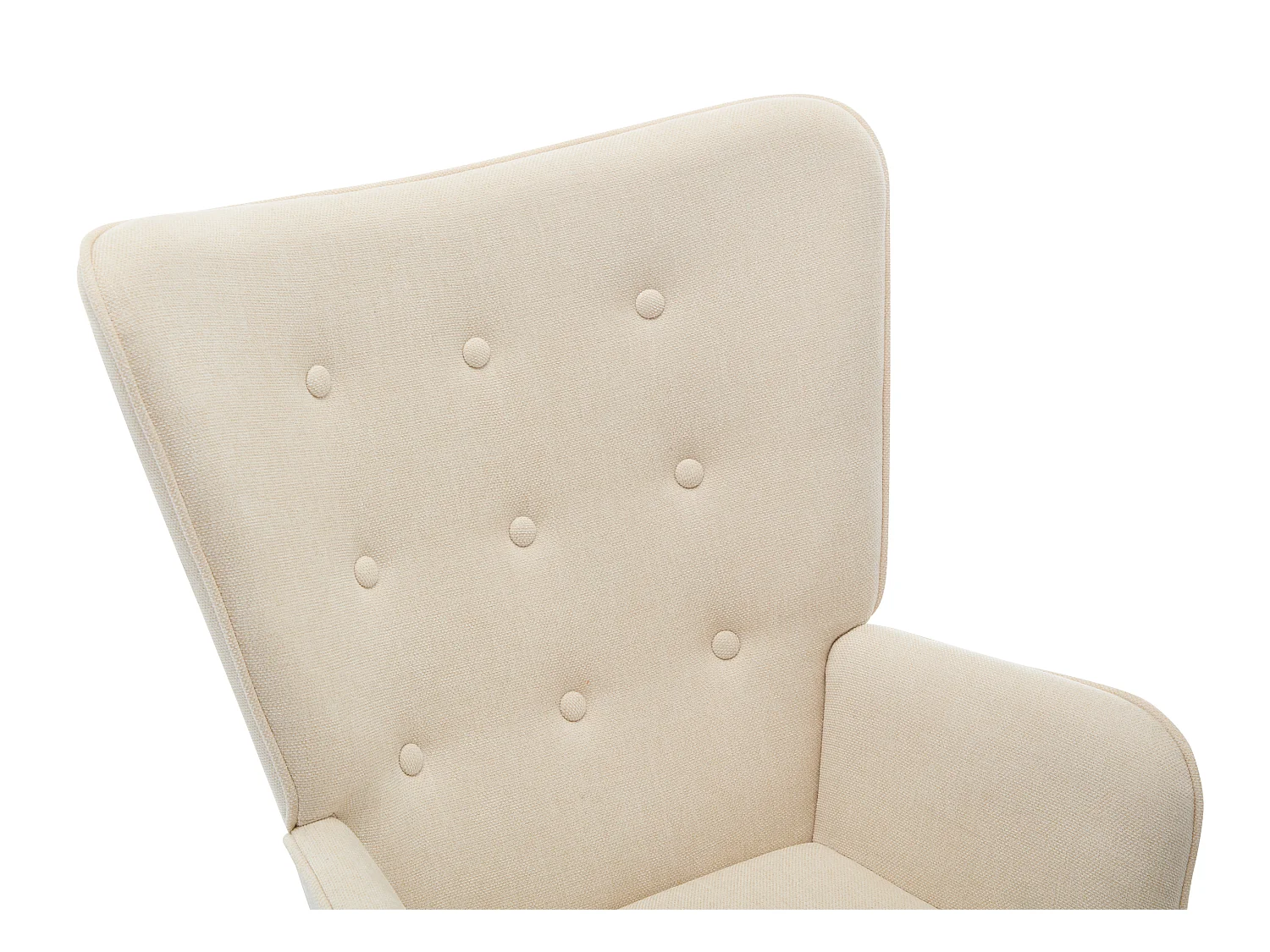 Fauteuil van beige stof VATELY