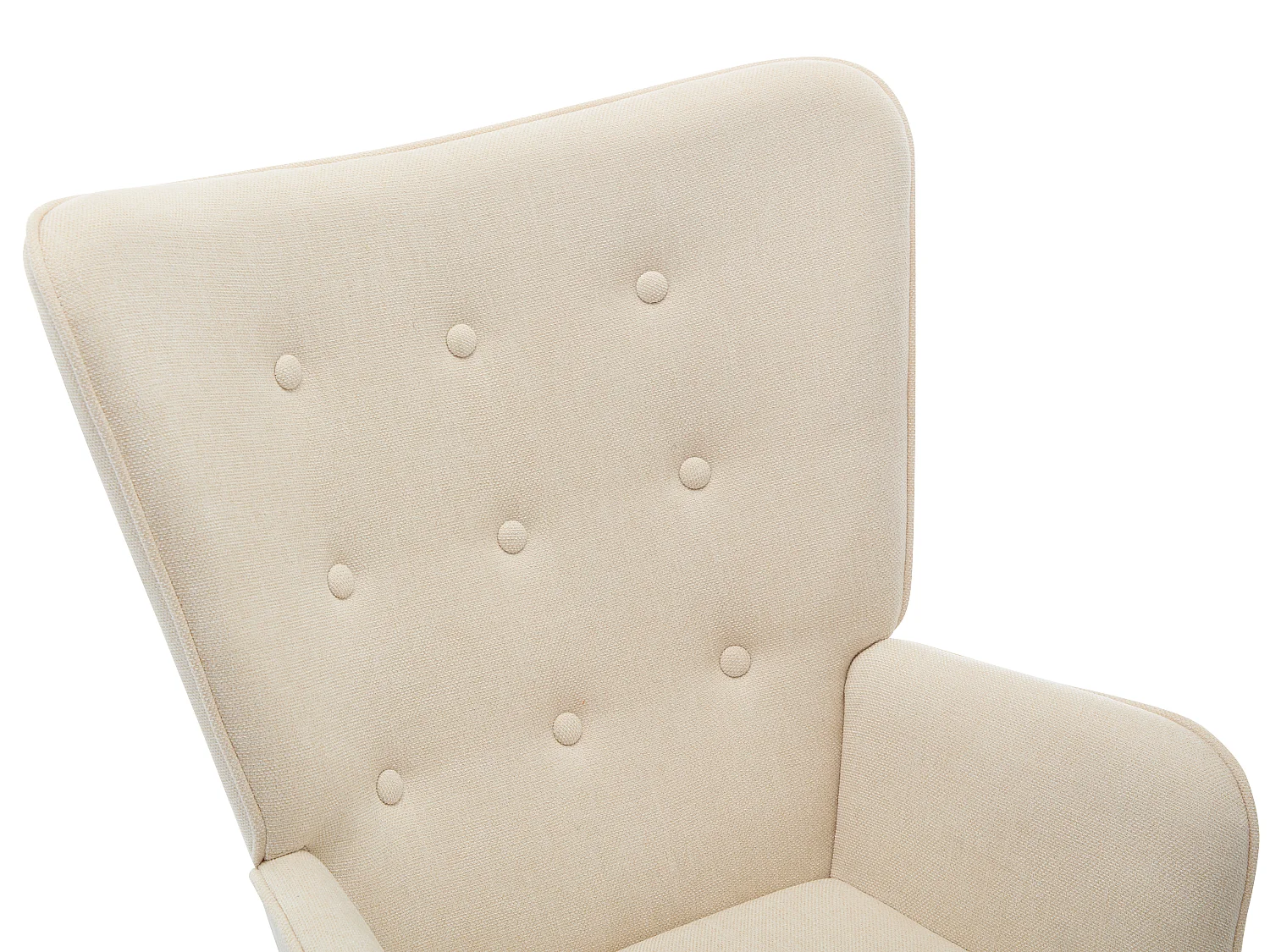 Fauteuil en tissu beige VATELY