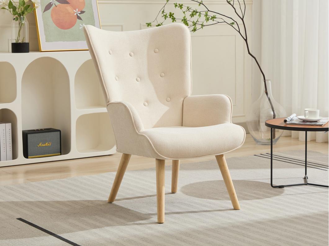 Sessel - Stoff - Beige - VATELY