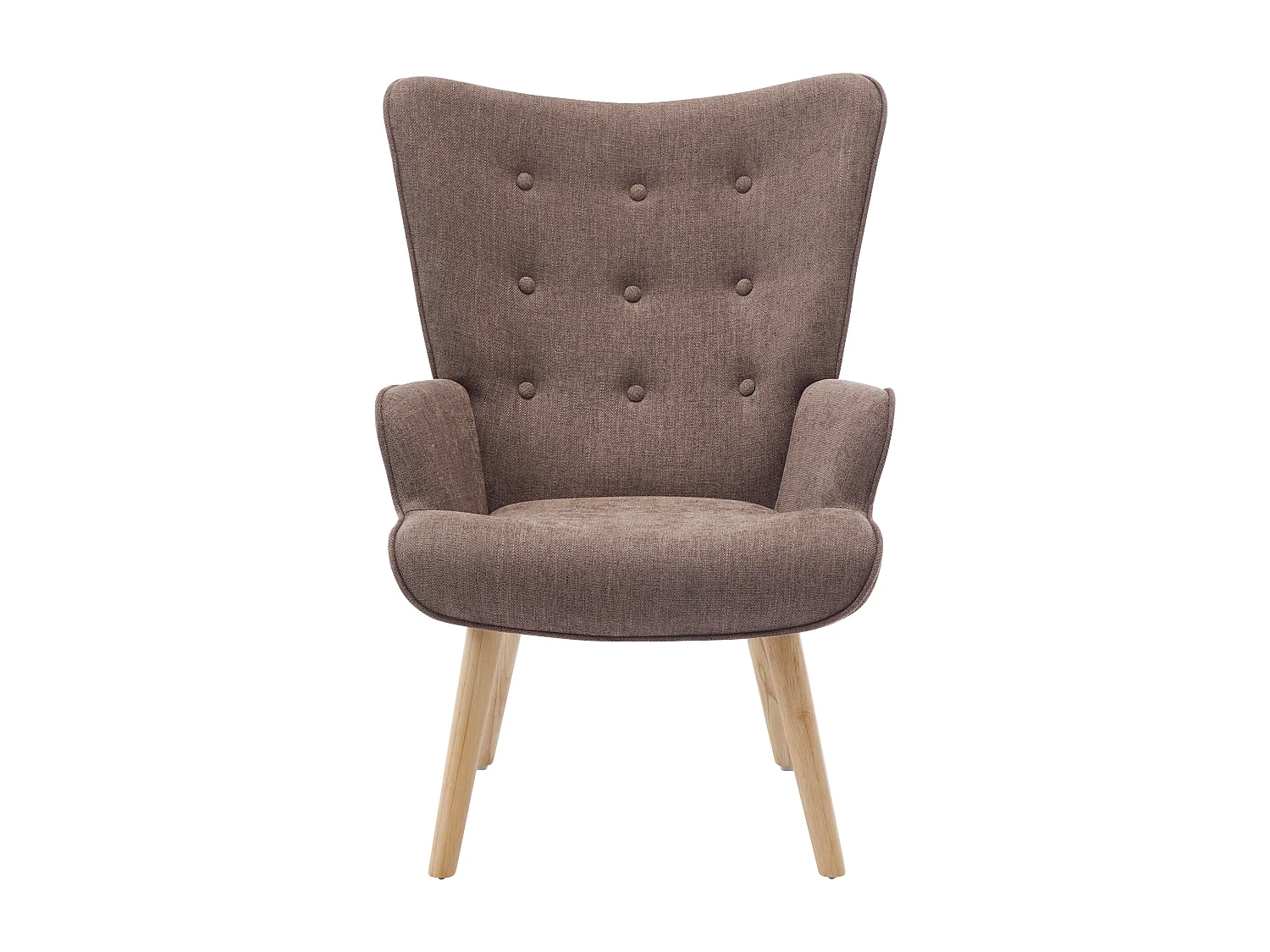 Poltrona em tecido taupe - VATELY