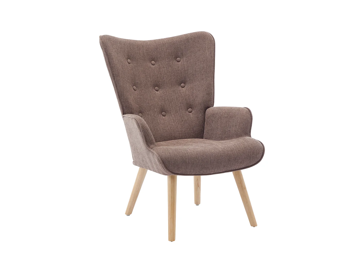 Sillón de tela color topo VATELY