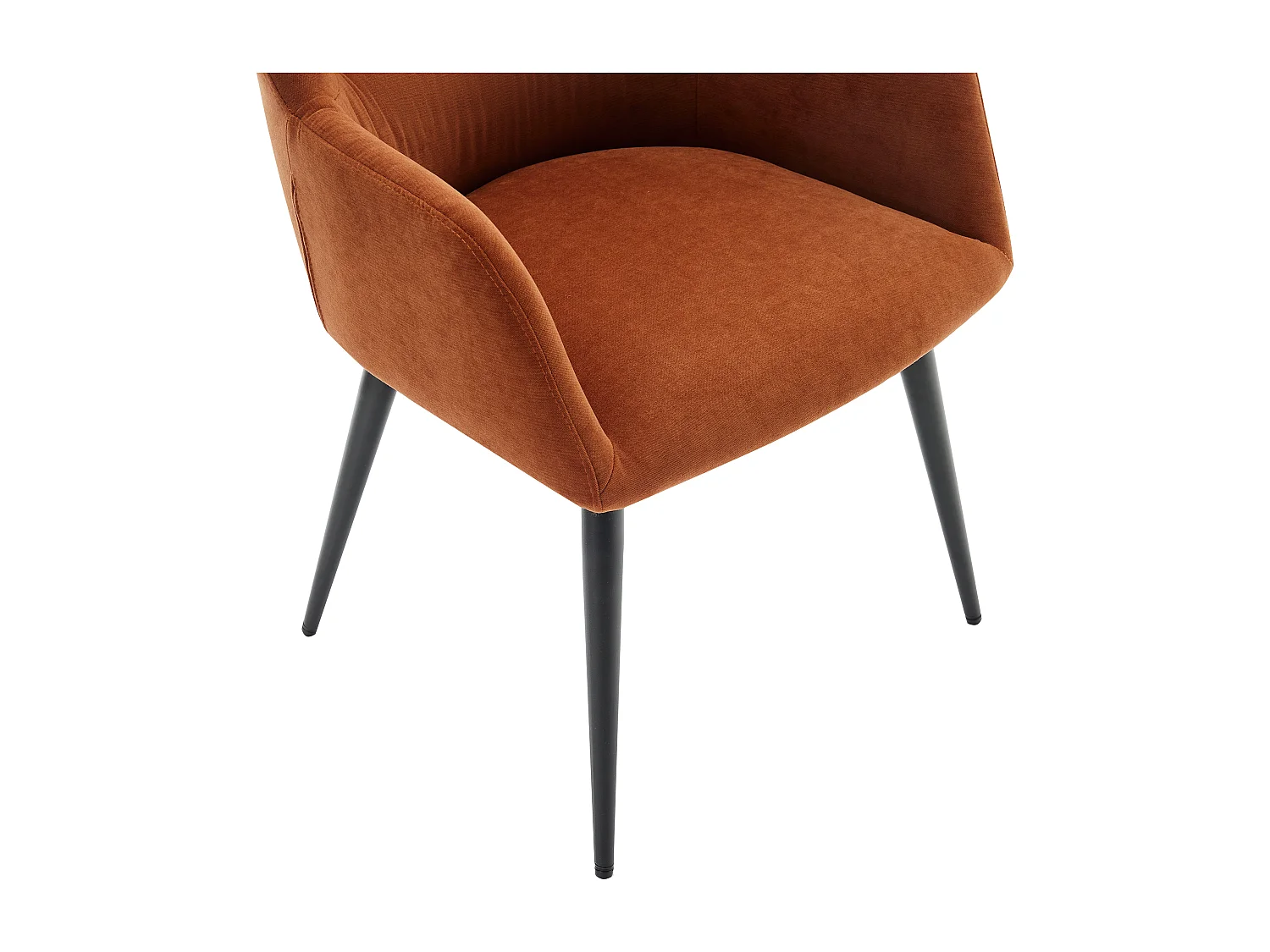 Sedia con braccioli in Tessuto e Metallo Nero Terracotta - Lotto di 2 - HEKA