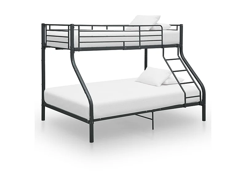 Estrutura de beliche metal preto 140x200 cm/90x200 cm