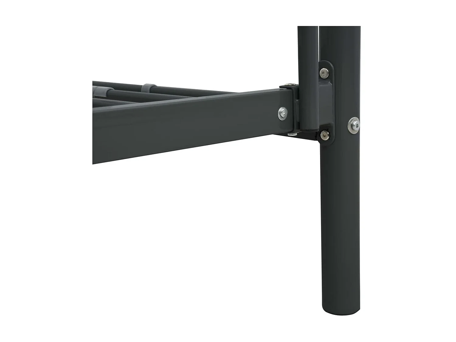 Cadre de lit superposé Noir Métal 140x200 cm/90x200 cm