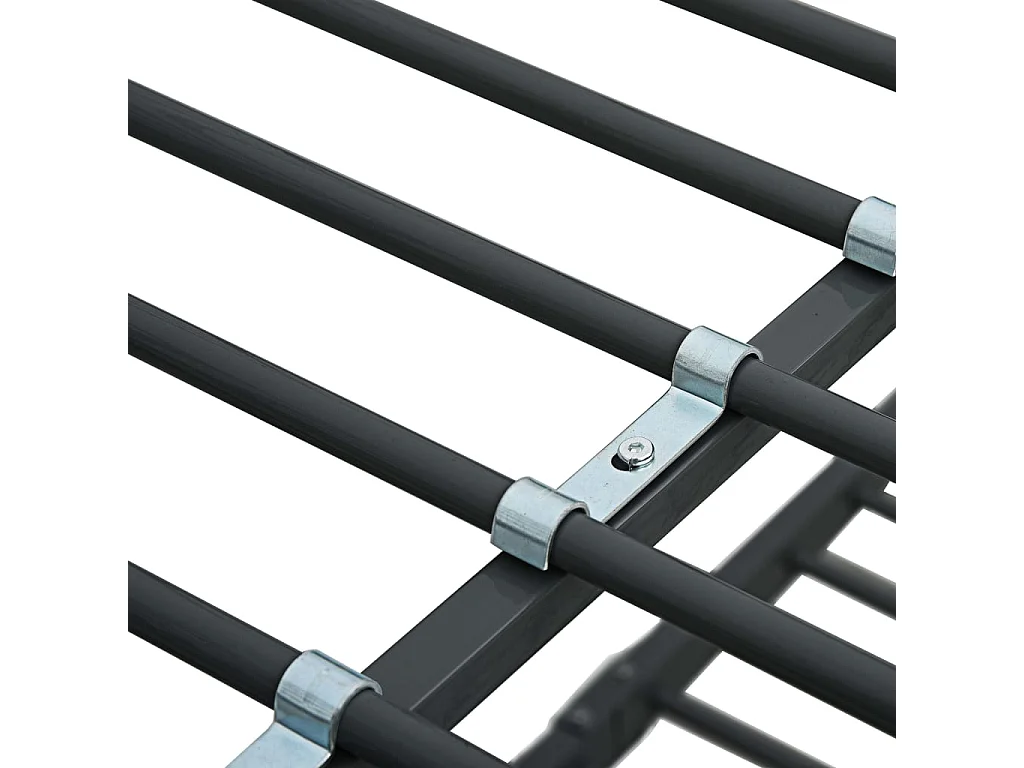 Cadre de lit superposé Noir Métal 140x200 cm/90x200 cm