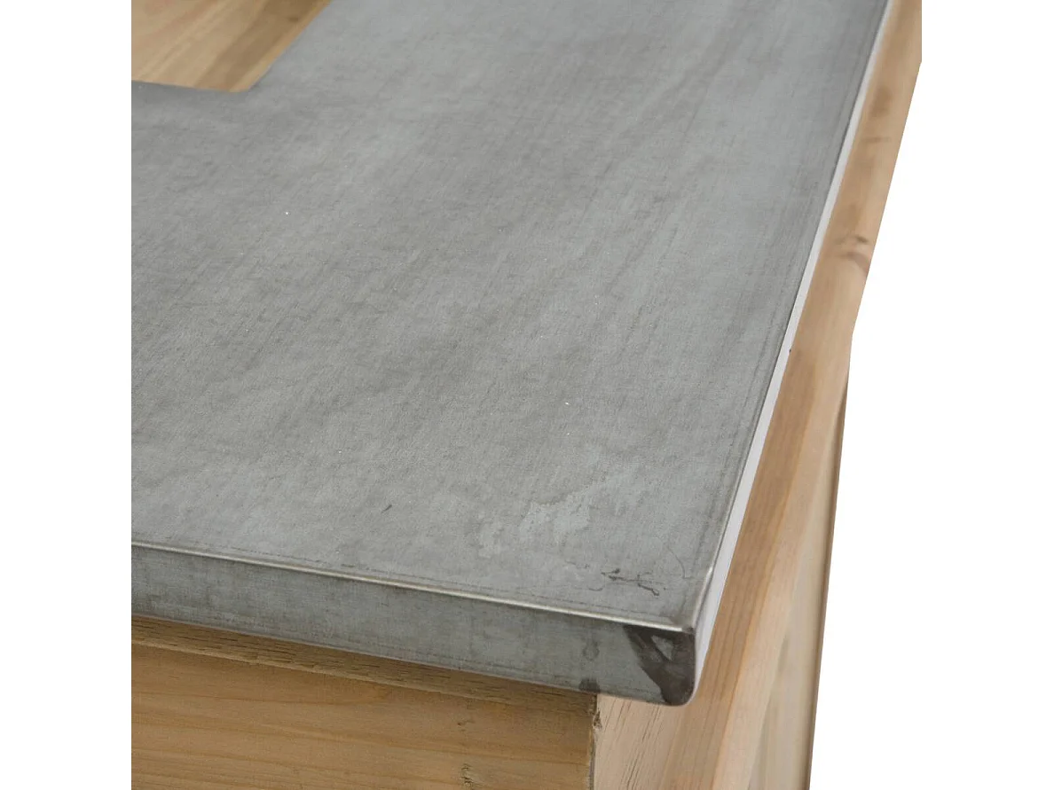 Armario mueble bar en madera reciclada 120cm Garance