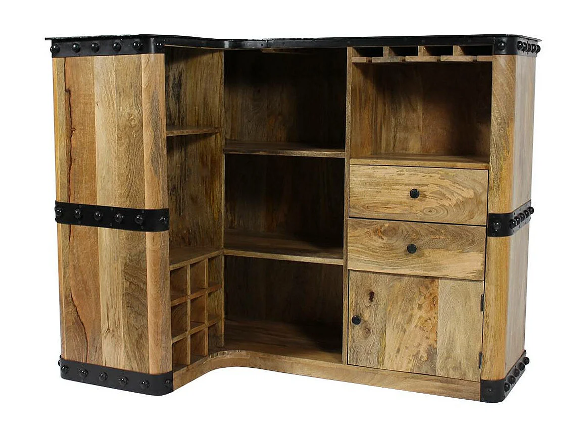 Meuble bar en bois de manguier New-York