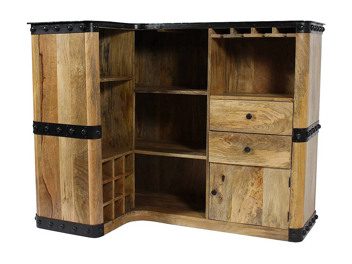 Meuble bar en bois de manguier New-York
